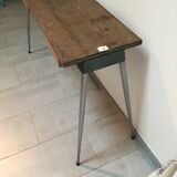 Pupitre écolier double pieds compas aluminium