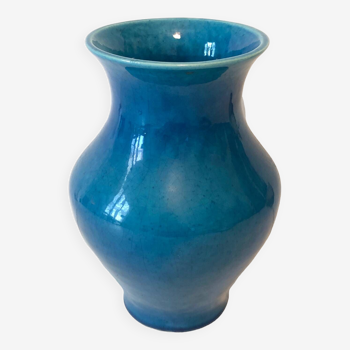 Vintage blue ceramic vase