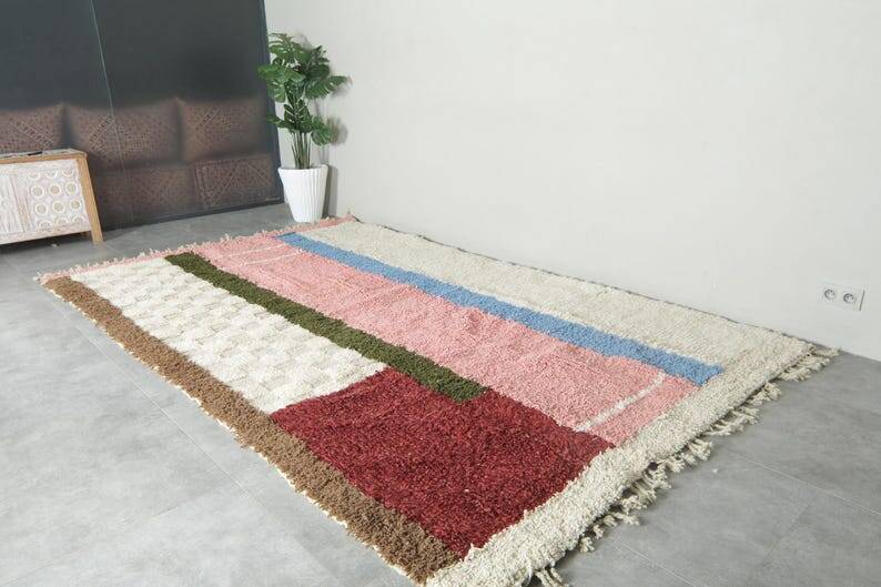 Traditional handmade pure wool Berber rug 2/3 m