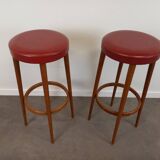 Paire de tabourets de bar vintage