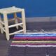 Moroccan Berber rug handmade in brown cotton 90 x 180 cm
