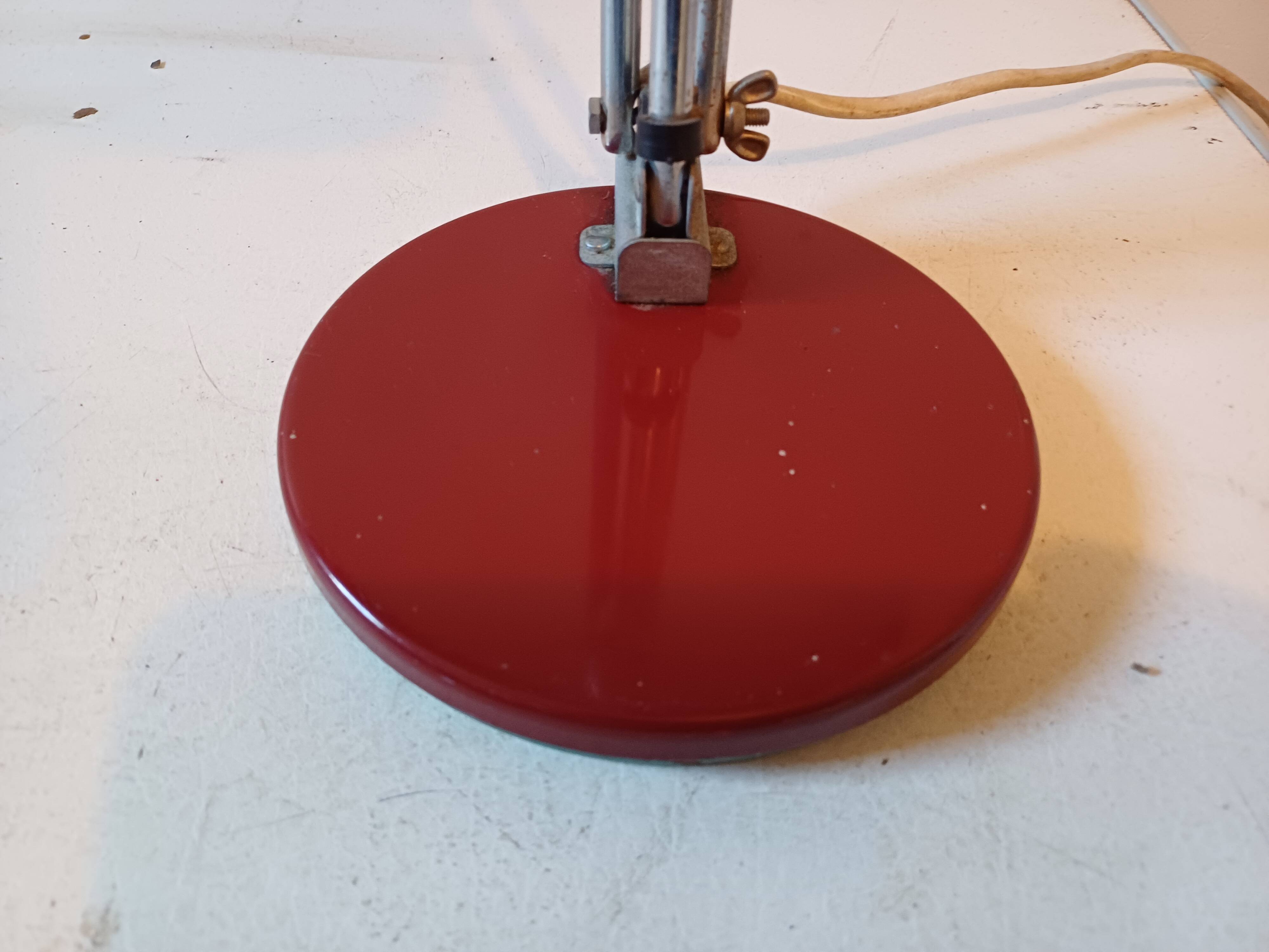 Vintage Iron Metal Chrome Lamp