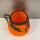Orange glass vase, signed Val, 30s/40s