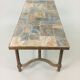 Coffee table steel and slate