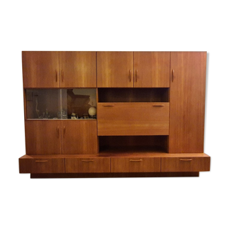 Large living room "Concorde" vintage 1970s Solid teak