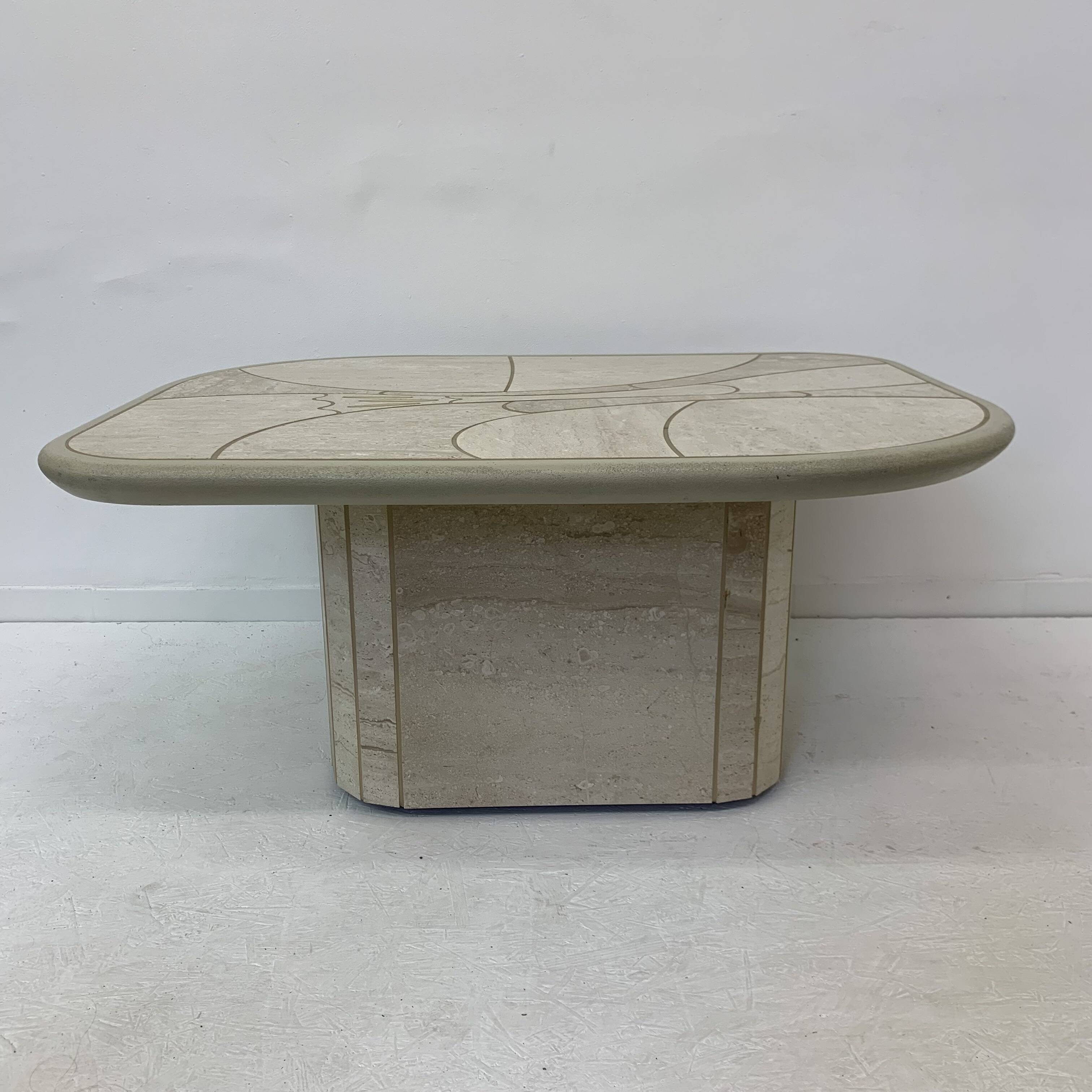 Mid-century design travertine coffee table, 1970’s