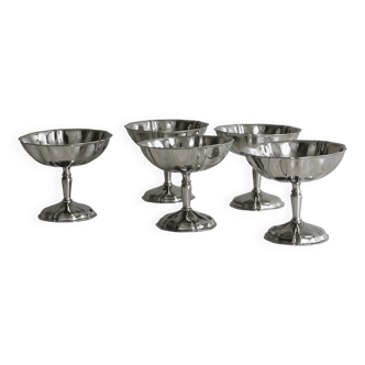 5 stainless steel cups