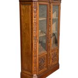 Renaissance Style Walnut Bookcase or Display Cabinet