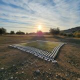 Authentic traditional natural wool beni ourain rug 3/4 m