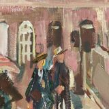 Oil on canvas signed Brunel