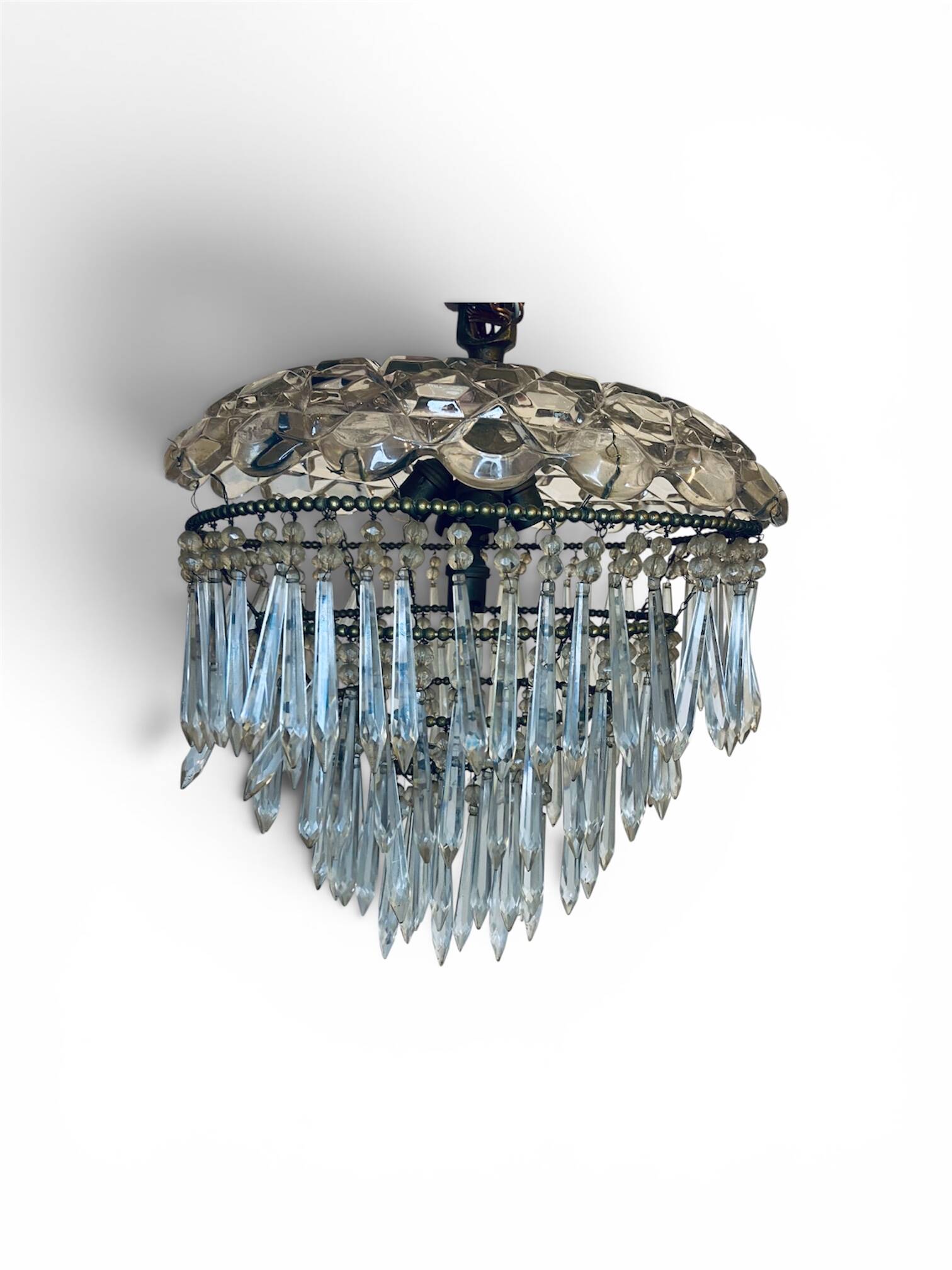 Chandelier / ceiling light in crystal Saint-Louis – signed