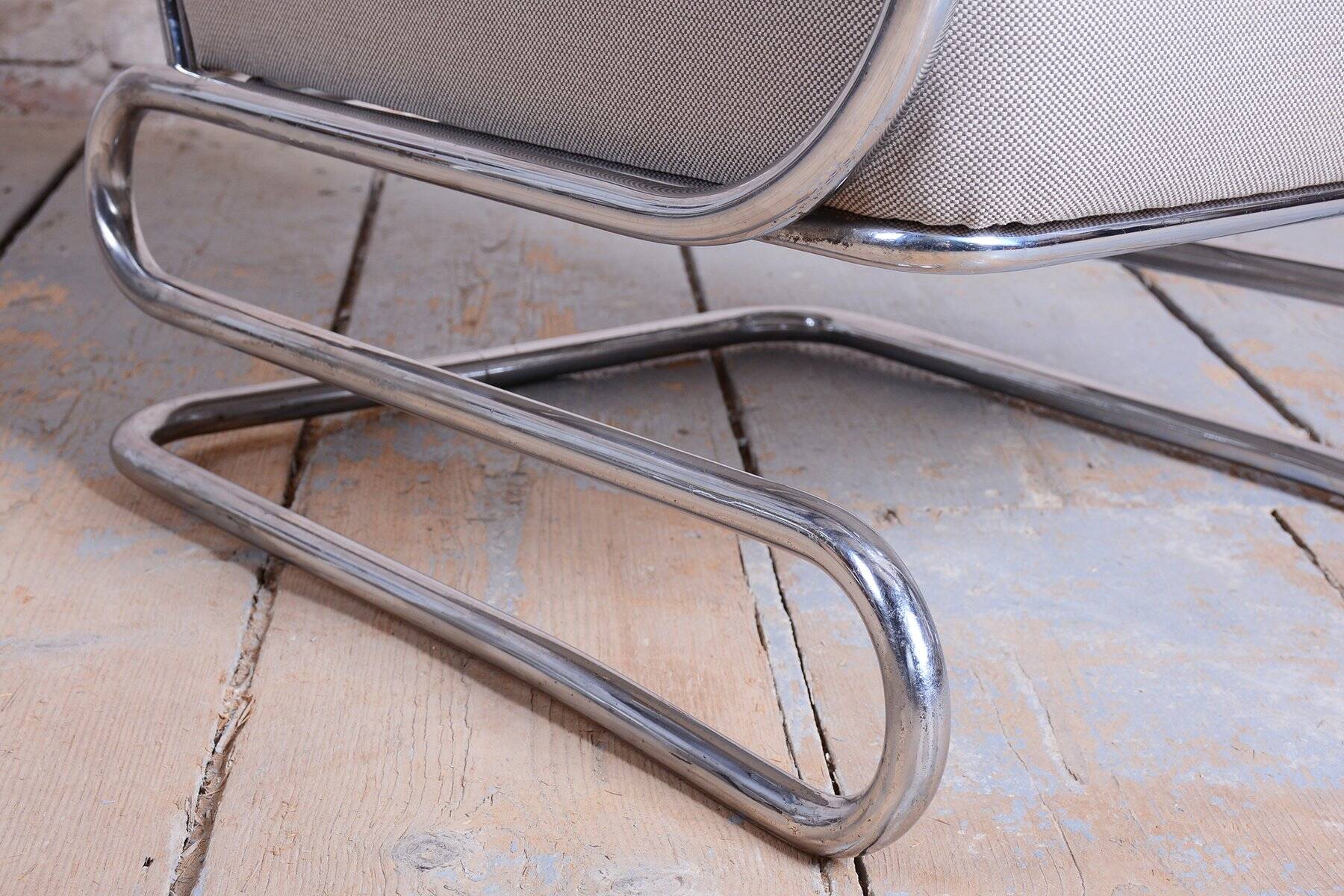 Bauhaus Double Suspension Chair in Oak by Halabala for Up Zavody, Czech, 1930s
