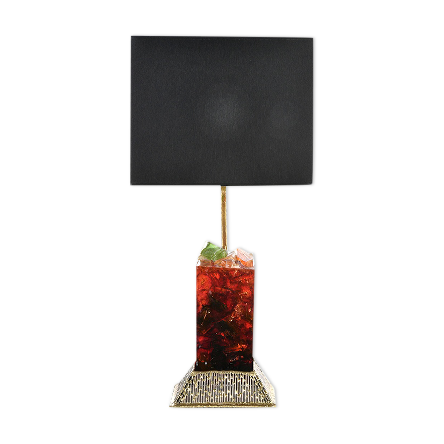 Fractal resin lamp by Henri Fernandez