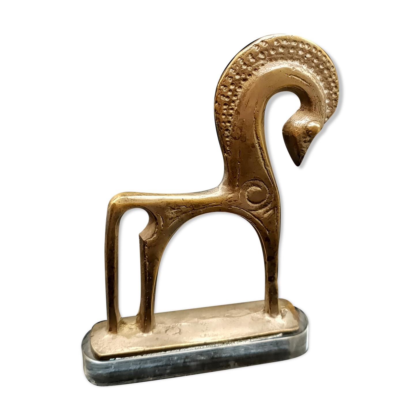 Greek Etruscan horse in brass