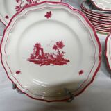 GIEN factory. Earthenware service called "landscapes". 29 pieces.