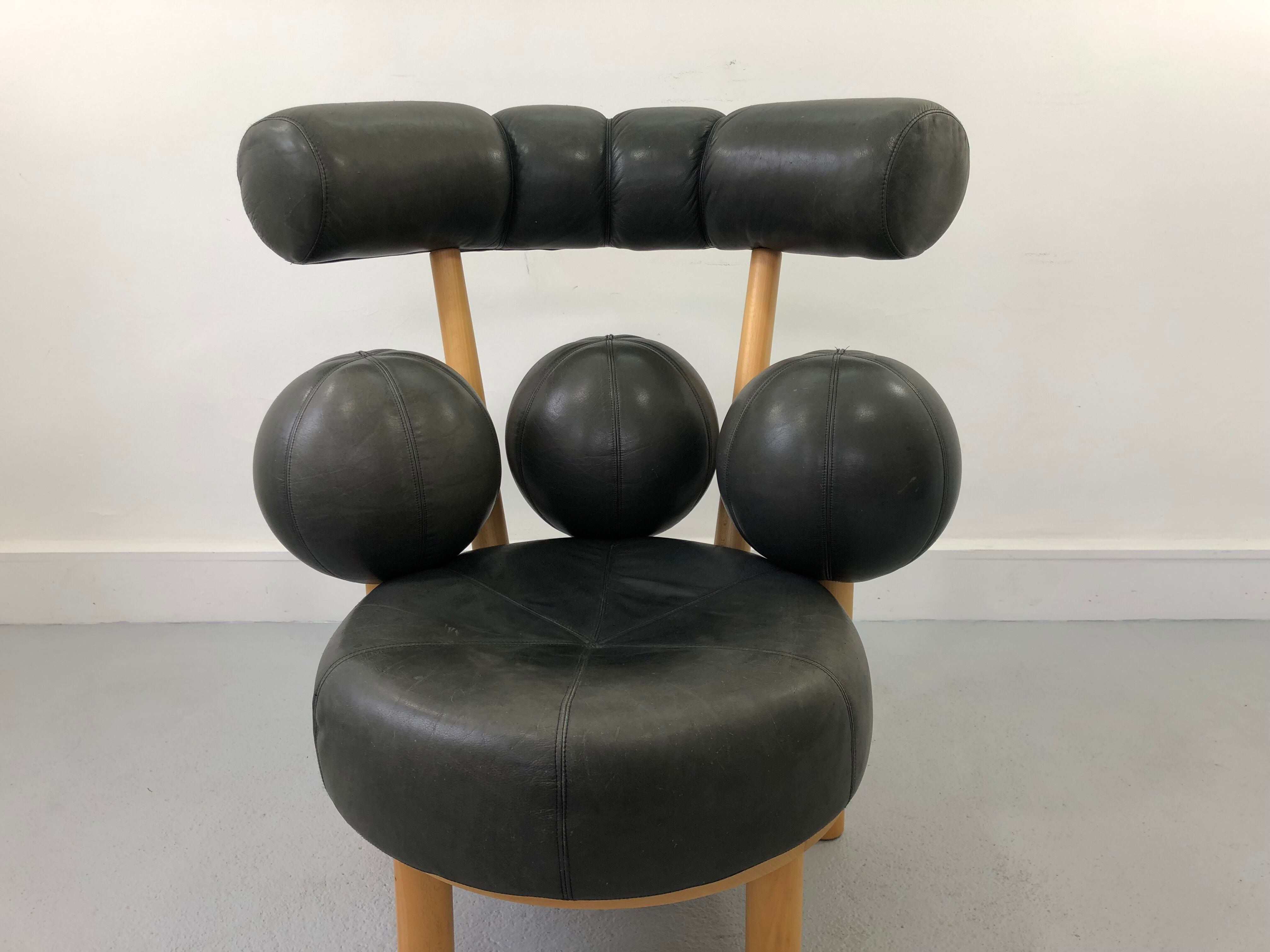 Fauteuil en cuir par Peter Opsvik pour Stokke, Norvège