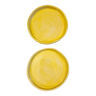 Duo of yellow plates