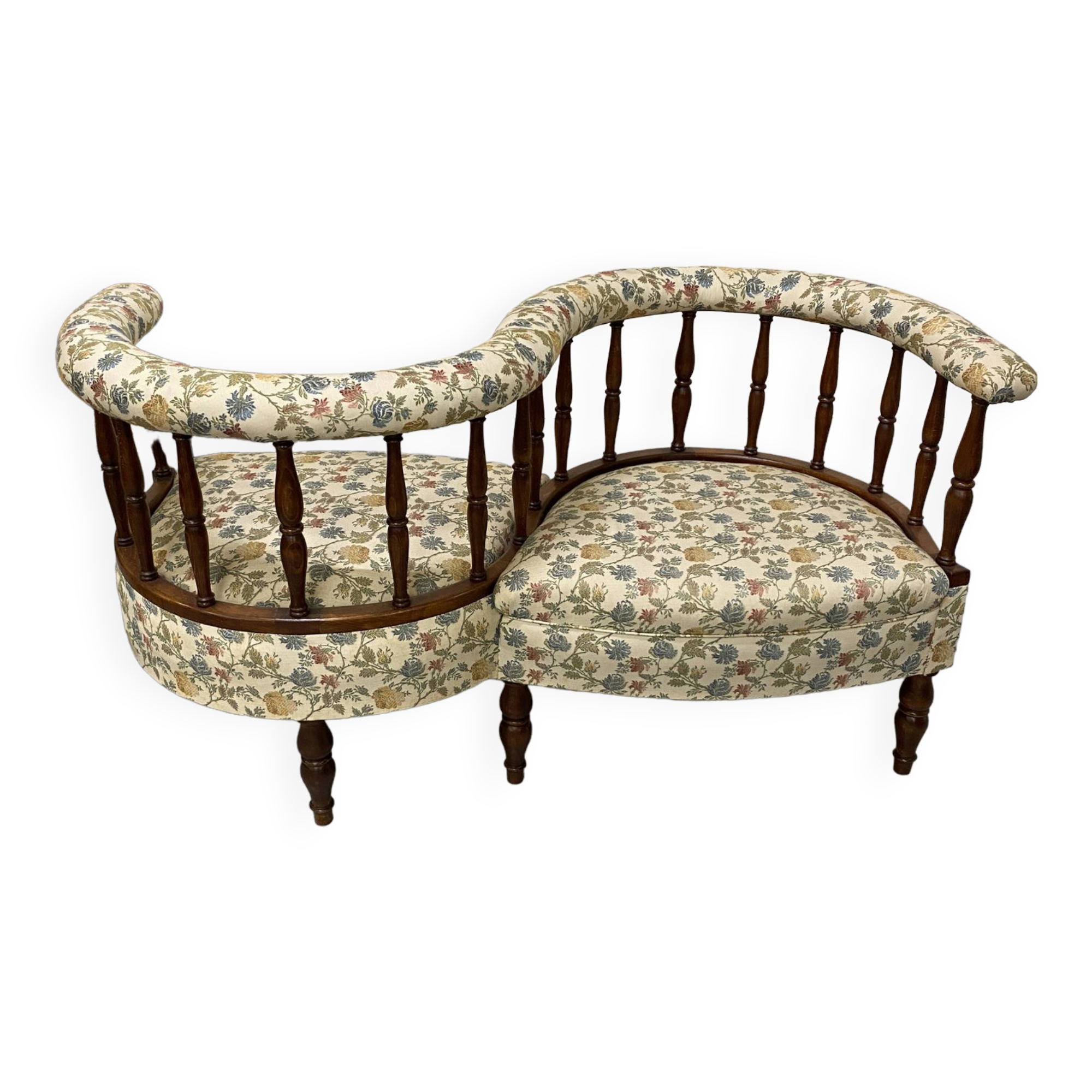 Napoleon III style conversation or confidant bench