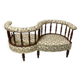 Napoleon III style conversation or confidant bench