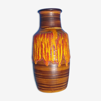 Large glazed ceramic vase Vintage Saint Clement 60s/70s