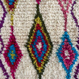 Berber carpet azilal multicolored bed descent
