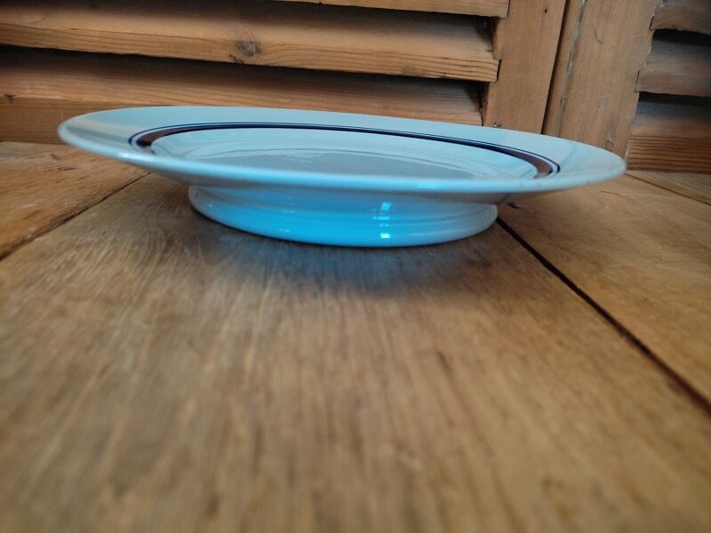 Dish Display blue porcelain cakes Sarreguemines