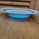 Plat présentoir gâteaux porcelaine bleu Sarreguemines