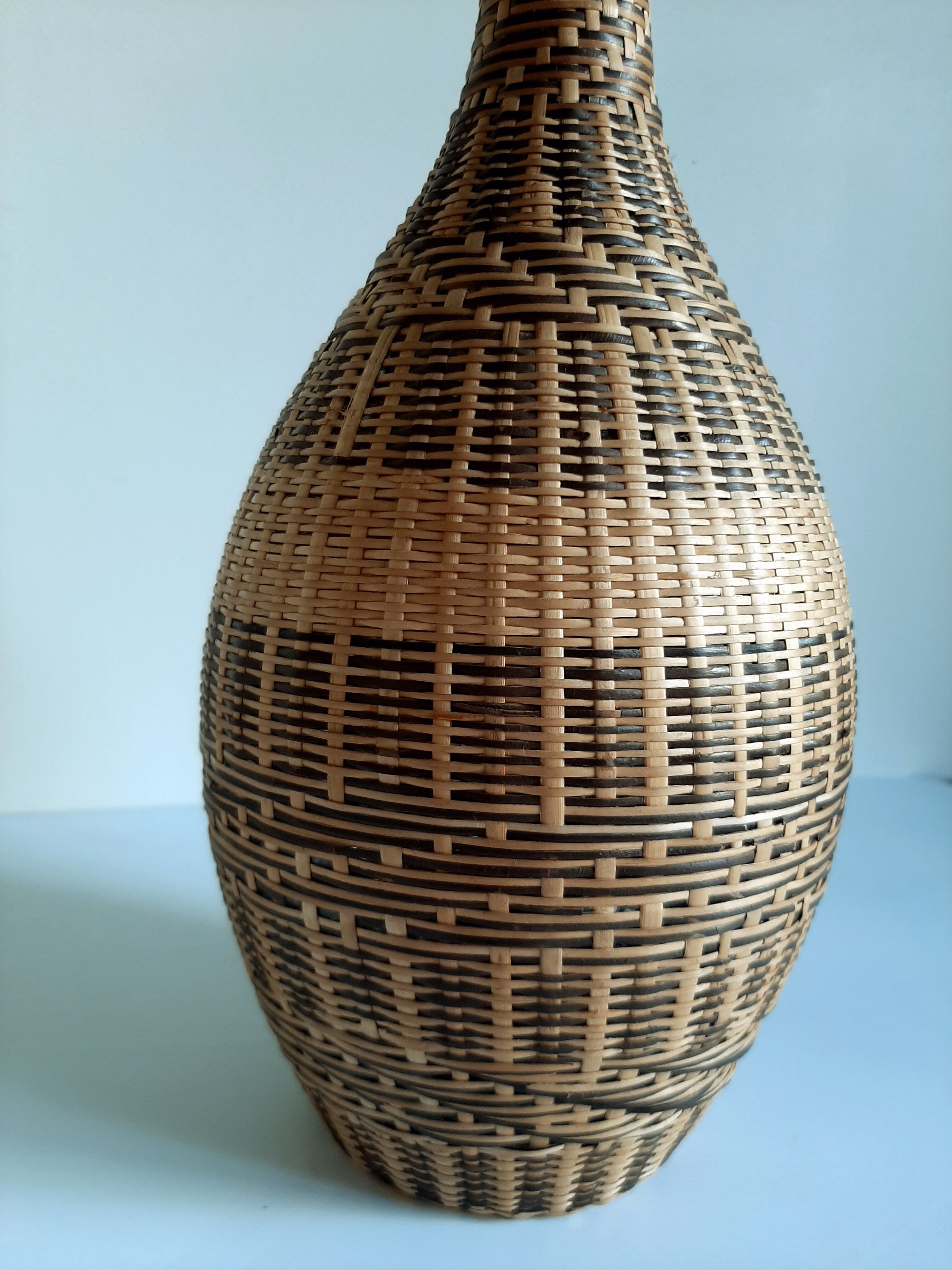 Wicker rattan bottle