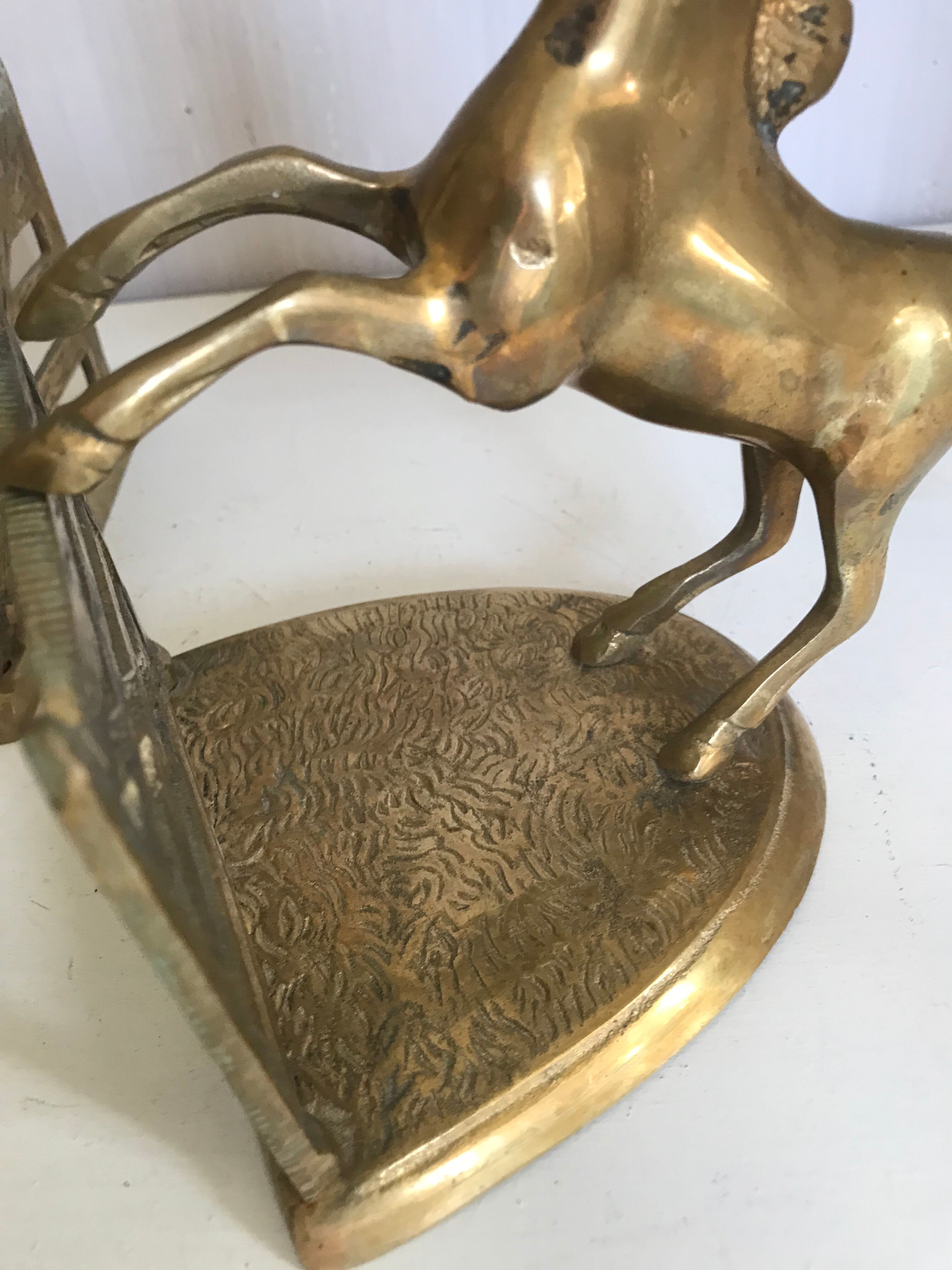 Pair of vintage brass bookbands