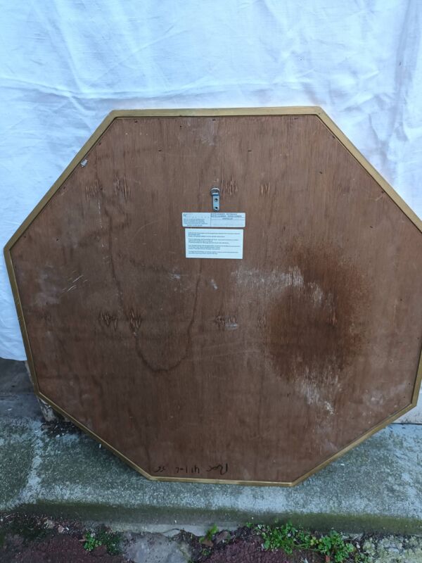 Miroir octogonal Belge ''Miroirs Deknudt'' des années 80