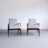 1960 Henryk Lis Armchairs in Water Green