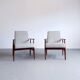 1960 Henryk Lis Fauteuils en vert eau