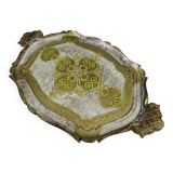 Golden hand-painted Venetian plate – Italy, mid-20th century