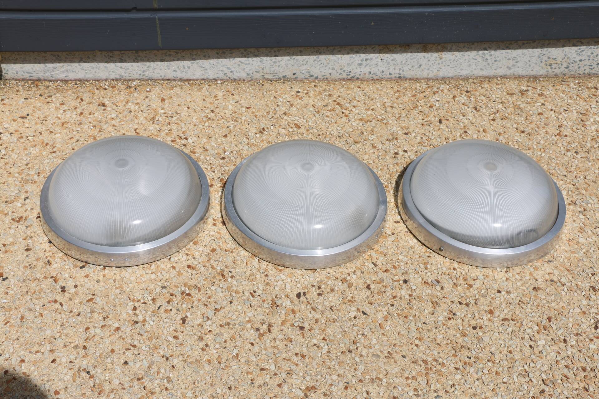 Applique, plafonnier en verre holophane XXL