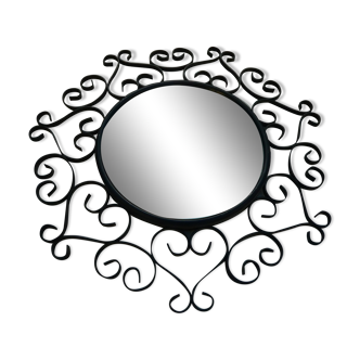 Mirror decoration vintage ironwork 70s