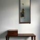 Scandinavian rosewood mirror and bench by Aksel Kjersgaard 60s
