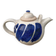 Théière en grès Japonaise bleu et beige