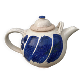 Théière en grès Japonaise bleu et beige