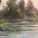 Mid 20th Century French Farmhouse Landscape Oil Painting on Board