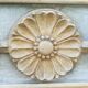 Louis XVI style trumeau mirror in patinated wood