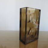 Vase Guzzini design by Fabio Manlio Ciocca in amber plexiglass 70s