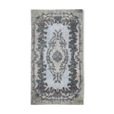 Handmade Bohemian Turkish 1980s 165 cm x 305 cm Grey Carpet