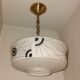 Suspension opaline décorée années 50/60