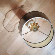 Lampe ananas vintage céramique blanche et doré