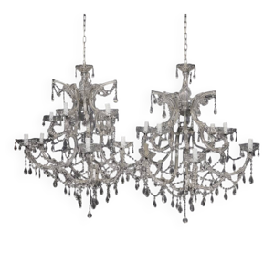 paire de grands lustres