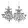 Pair of large Maria Theresa chandeliers. Crystal and glass.