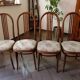 Ensemble de quatre chaises TON en bois courbé des années 1970 avec revêtement floral