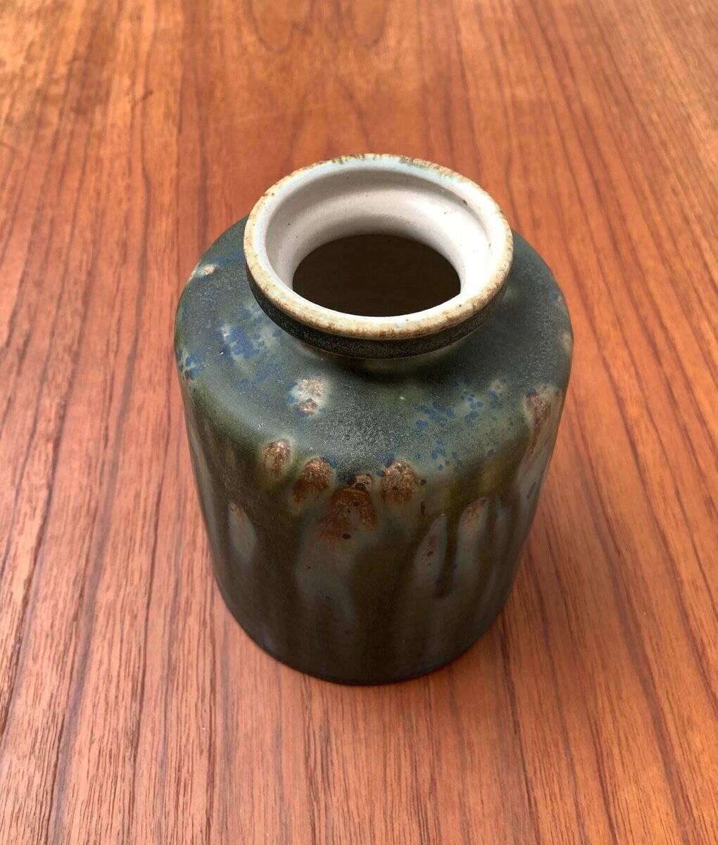 Mid-Century Minimalist Studio Pottery Vase by Rolf Weber for Rolf Weber Steinzeug, 1960s