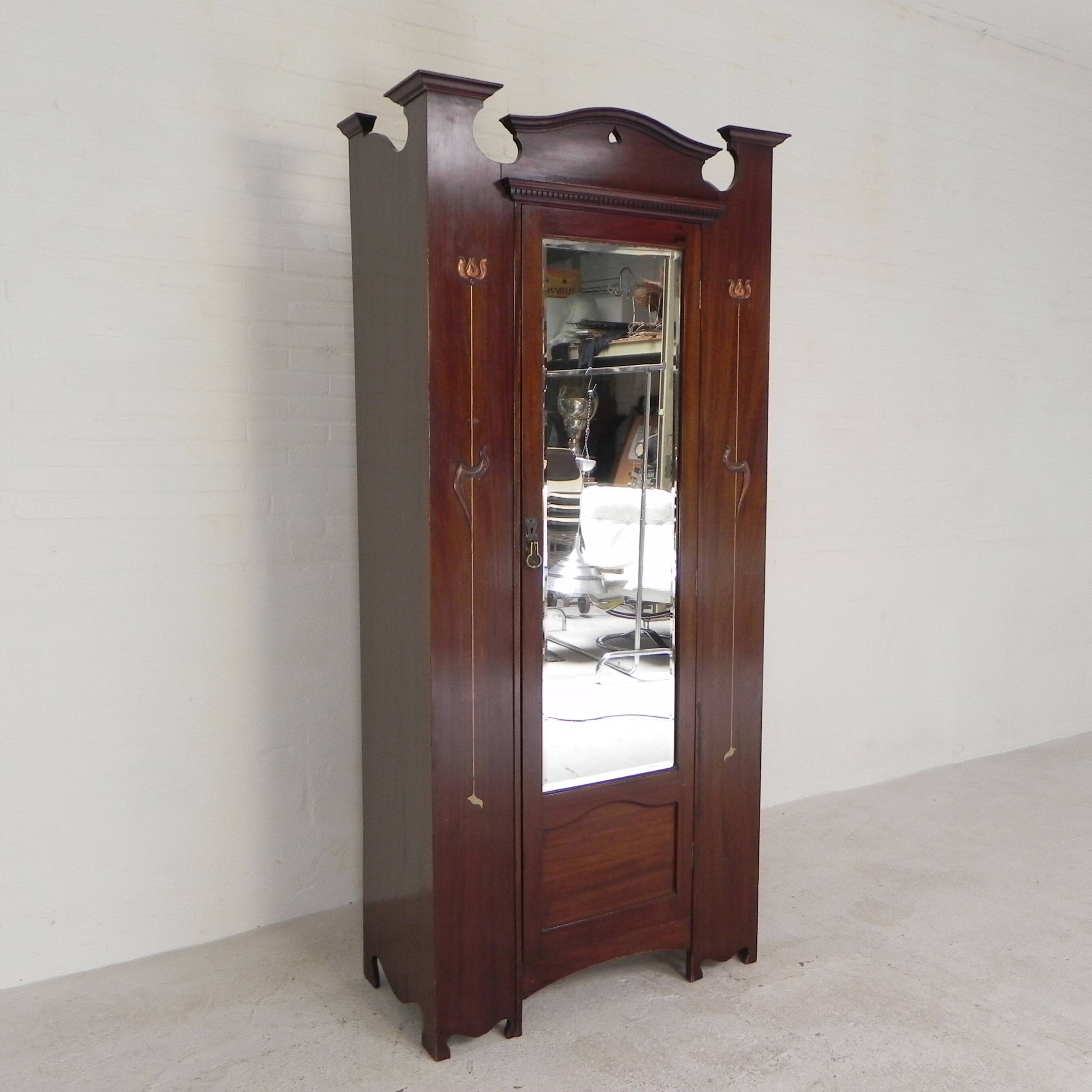 Art Nouveau wardrobe, hanging cupboard