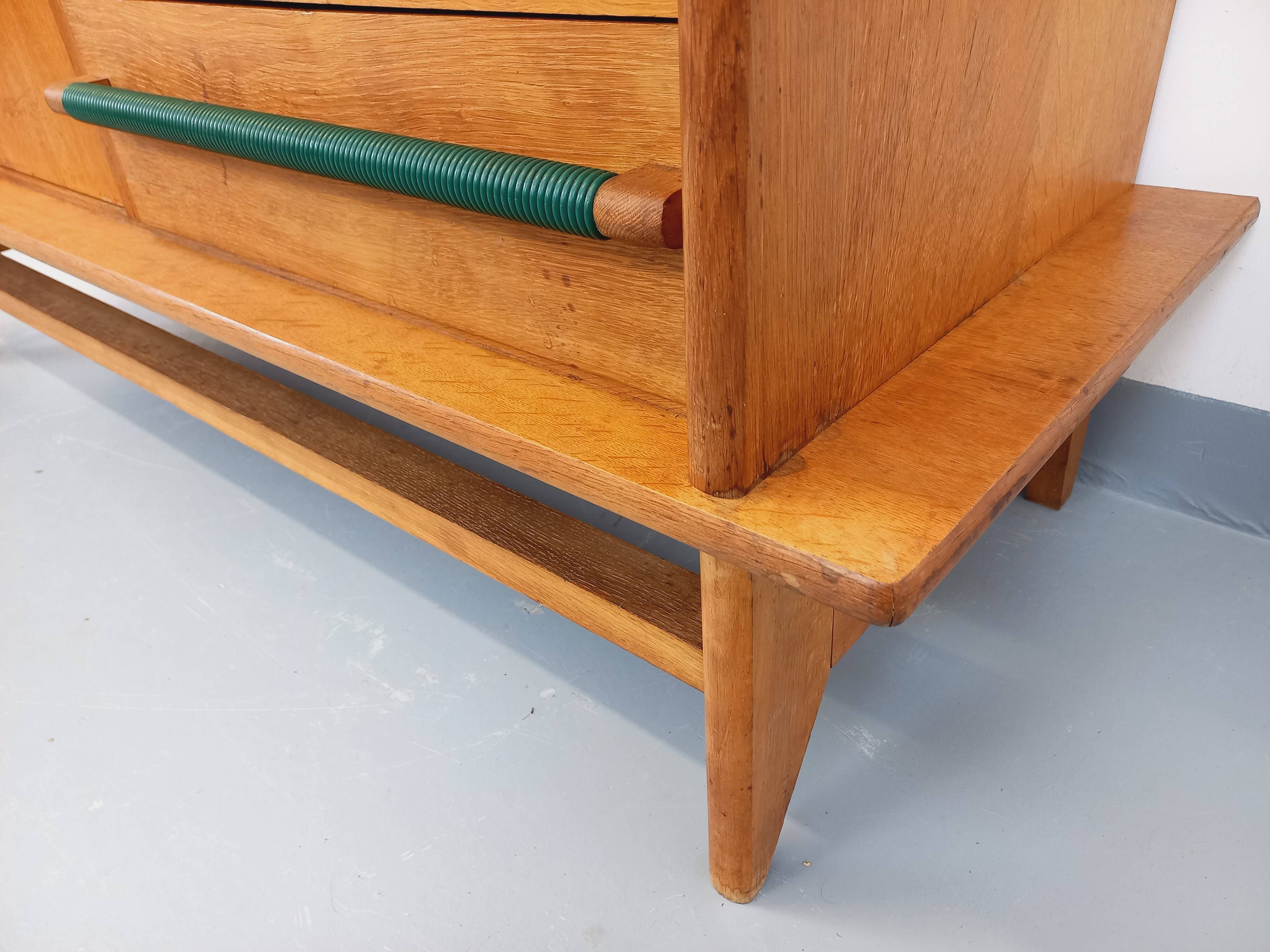 Vintage oak wardrobe from the 50s and 60s.